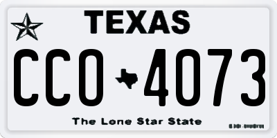 TX license plate CCO4073