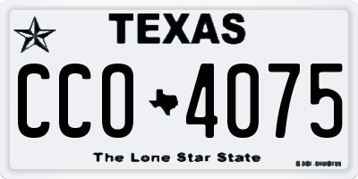 TX license plate CCO4075