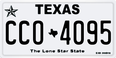 TX license plate CCO4095