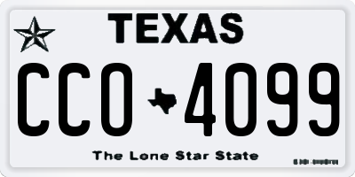 TX license plate CCO4099