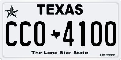 TX license plate CCO4100
