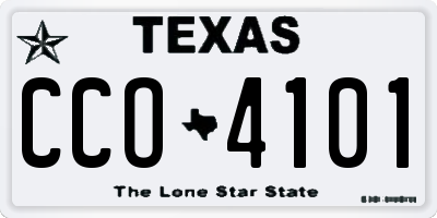 TX license plate CCO4101
