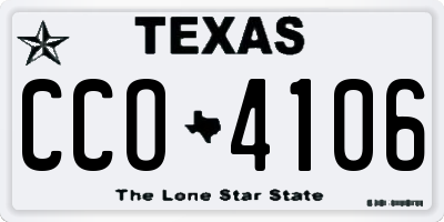 TX license plate CCO4106