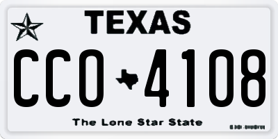 TX license plate CCO4108