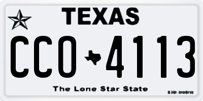 TX license plate CCO4113