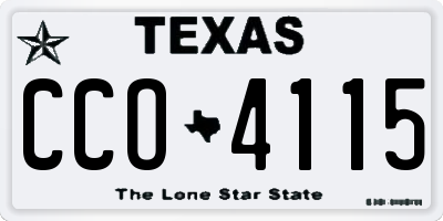 TX license plate CCO4115