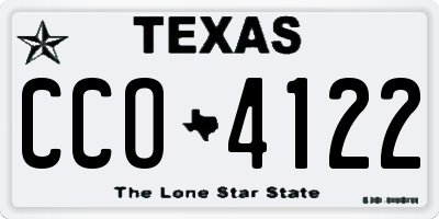 TX license plate CCO4122