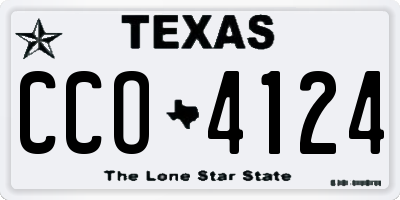 TX license plate CCO4124