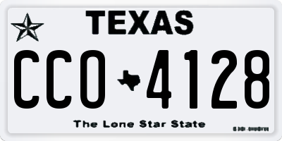 TX license plate CCO4128