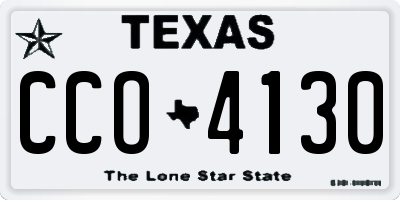 TX license plate CCO4130
