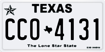 TX license plate CCO4131