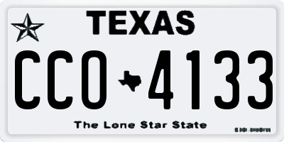 TX license plate CCO4133