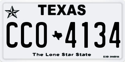 TX license plate CCO4134