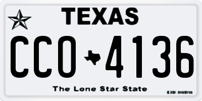 TX license plate CCO4136