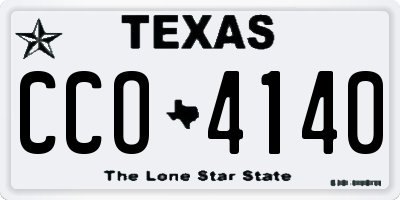 TX license plate CCO4140