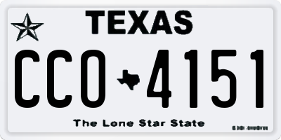 TX license plate CCO4151