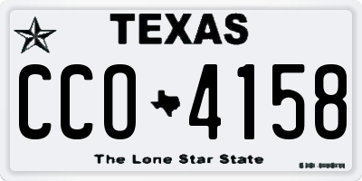 TX license plate CCO4158