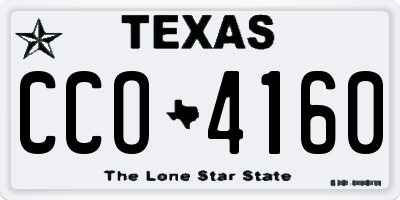 TX license plate CCO4160