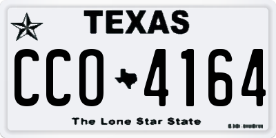 TX license plate CCO4164