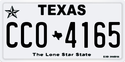 TX license plate CCO4165