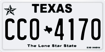 TX license plate CCO4170