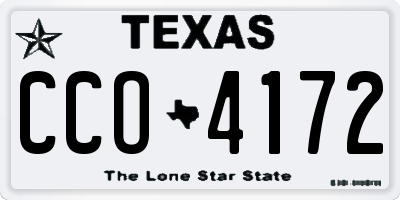TX license plate CCO4172