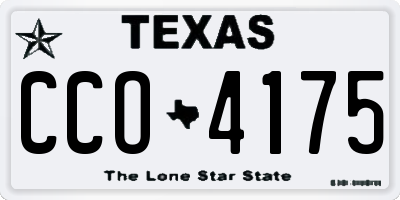 TX license plate CCO4175