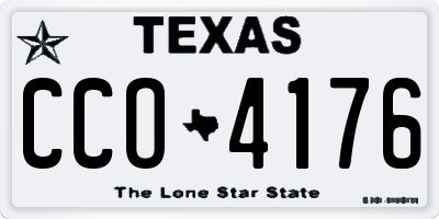 TX license plate CCO4176