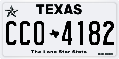 TX license plate CCO4182