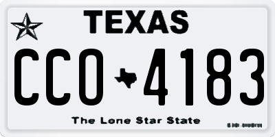 TX license plate CCO4183