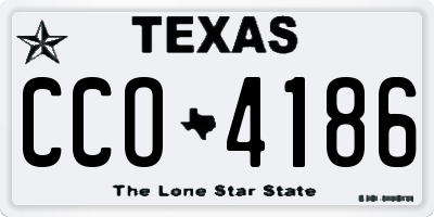 TX license plate CCO4186
