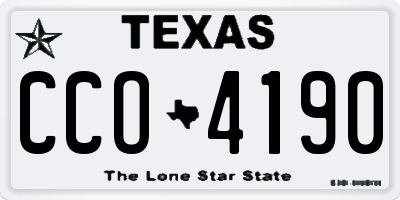 TX license plate CCO4190