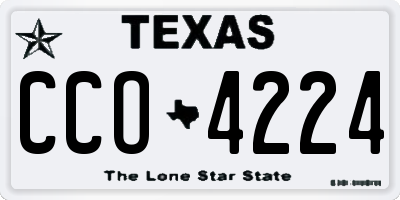 TX license plate CCO4224