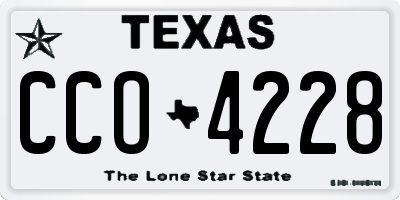 TX license plate CCO4228