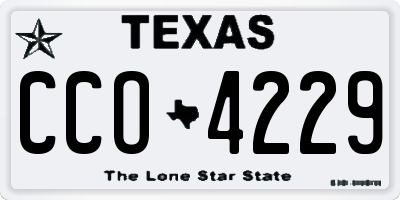 TX license plate CCO4229