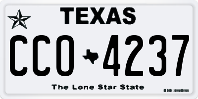 TX license plate CCO4237