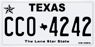 TX license plate CCO4242