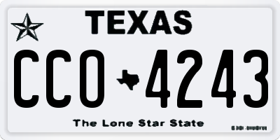 TX license plate CCO4243