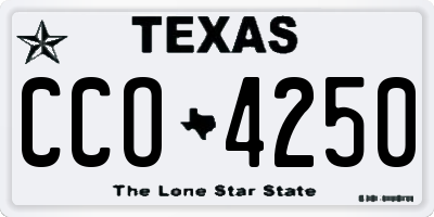 TX license plate CCO4250