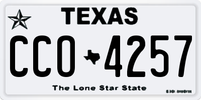 TX license plate CCO4257