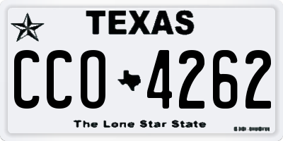 TX license plate CCO4262