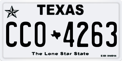 TX license plate CCO4263