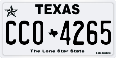 TX license plate CCO4265