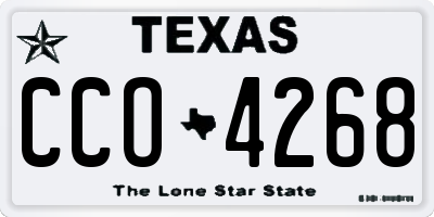 TX license plate CCO4268