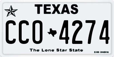 TX license plate CCO4274