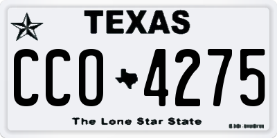 TX license plate CCO4275