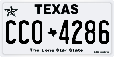 TX license plate CCO4286