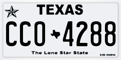 TX license plate CCO4288