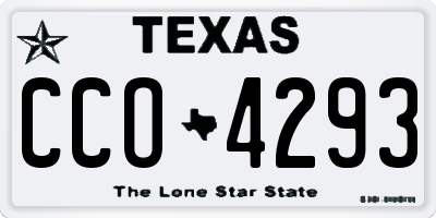 TX license plate CCO4293