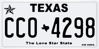 TX license plate CCO4298
